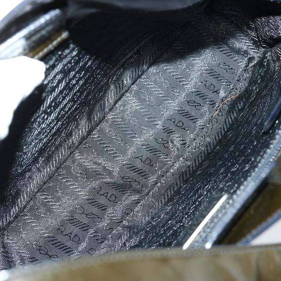 PRADA Shoulder Bag Enamel Khaki Auth bs13473 - Picture 10 of 16